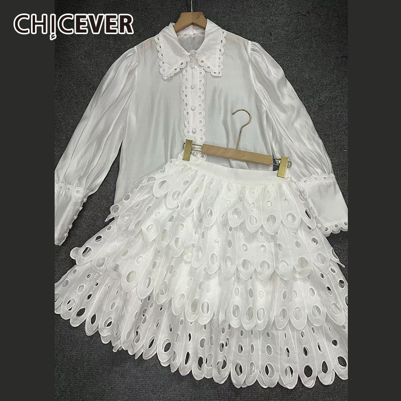 Winter Clothing Line - Chiever sólido oco para fora saia