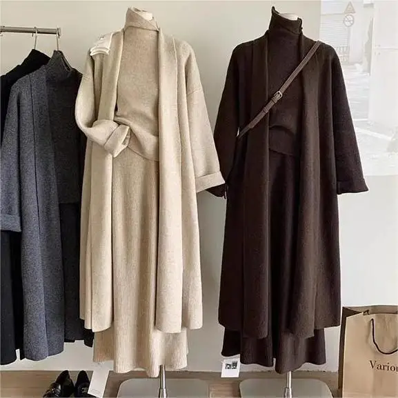 Winter Clothing Kit - Conjuntos de três peças feminino camisola