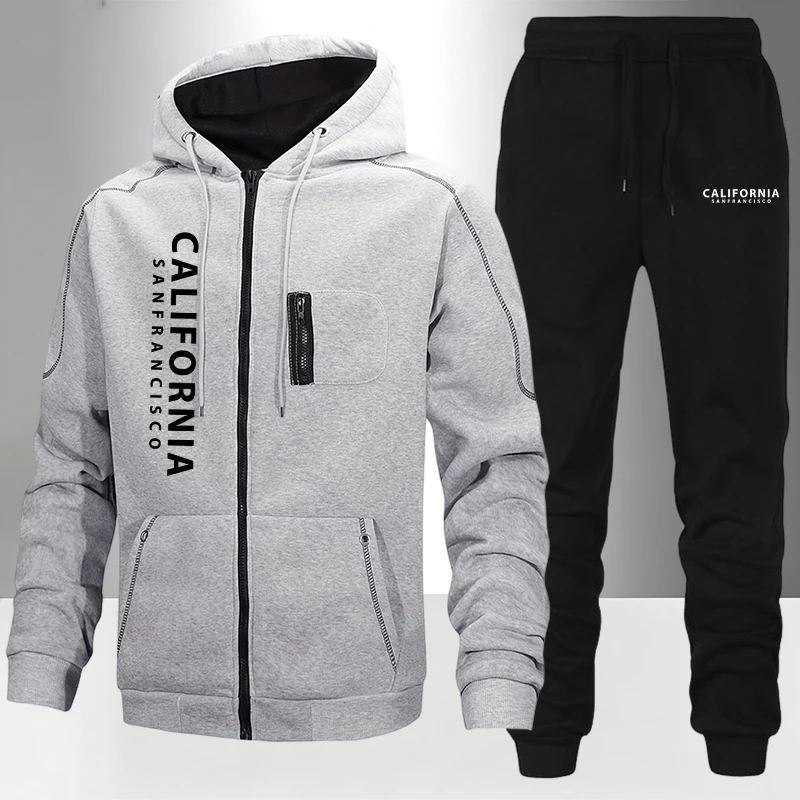Quality Winter Clothing Jacket - Conjunto de Agasalho Masculino Casual com