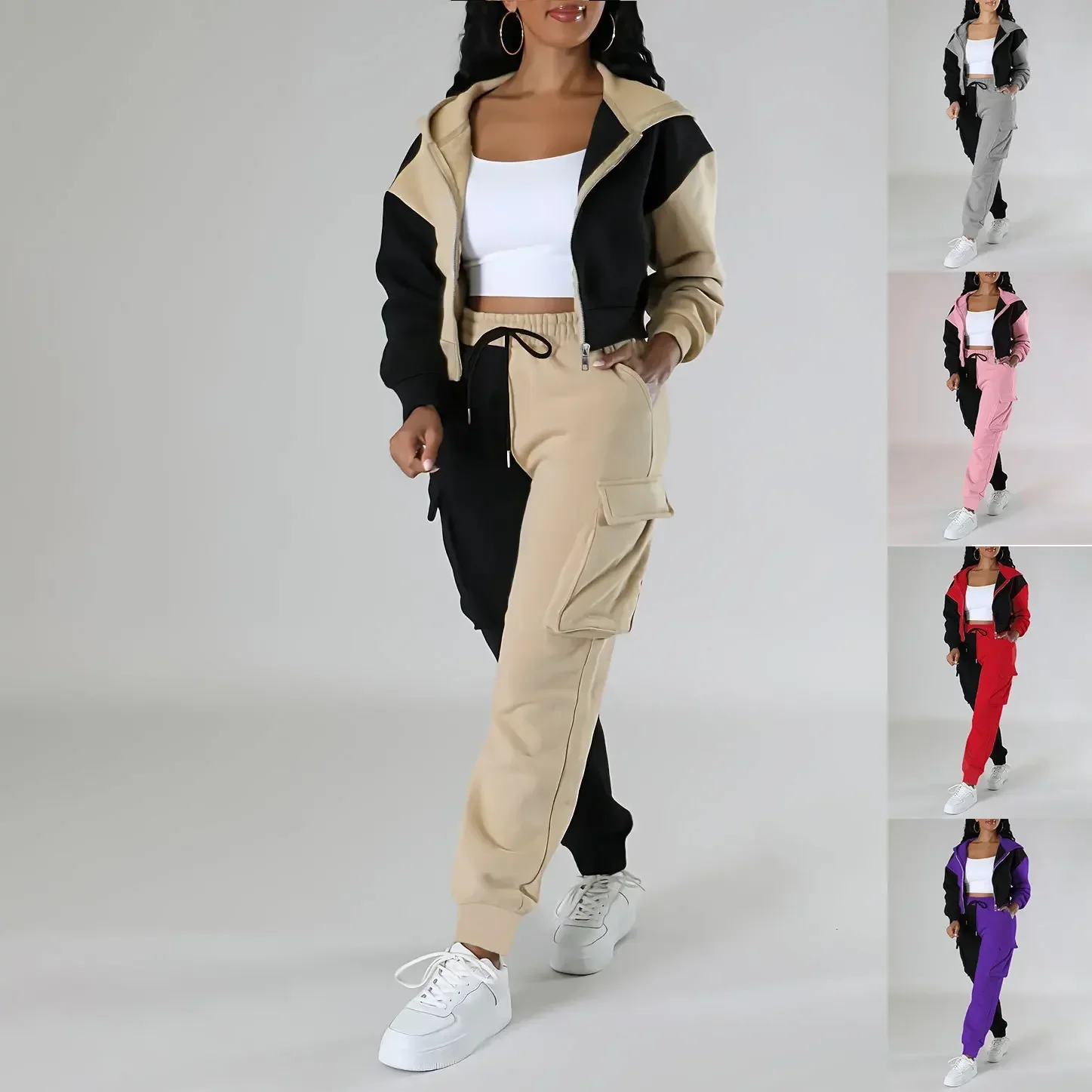 Winter Clothing Kit - Feminino solto outono inverno duas peças