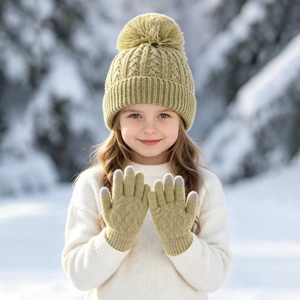 Knit Glove Touch Screen - Conjunto de 2 Peças: Gorro e