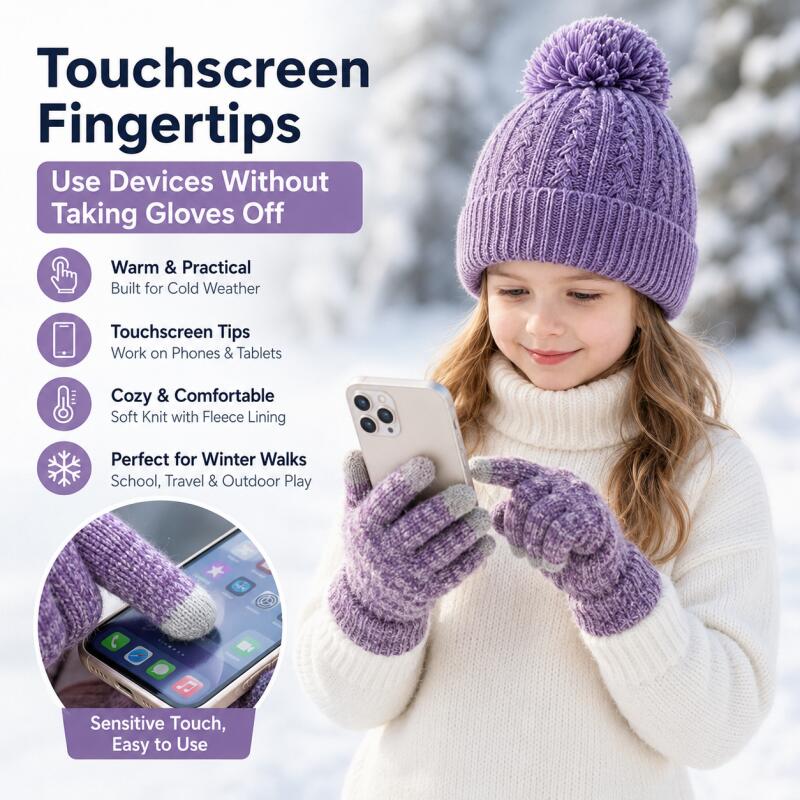 Conjunto de luvas e gorro de m - Knit Glove Touch Screen avaliação e preço