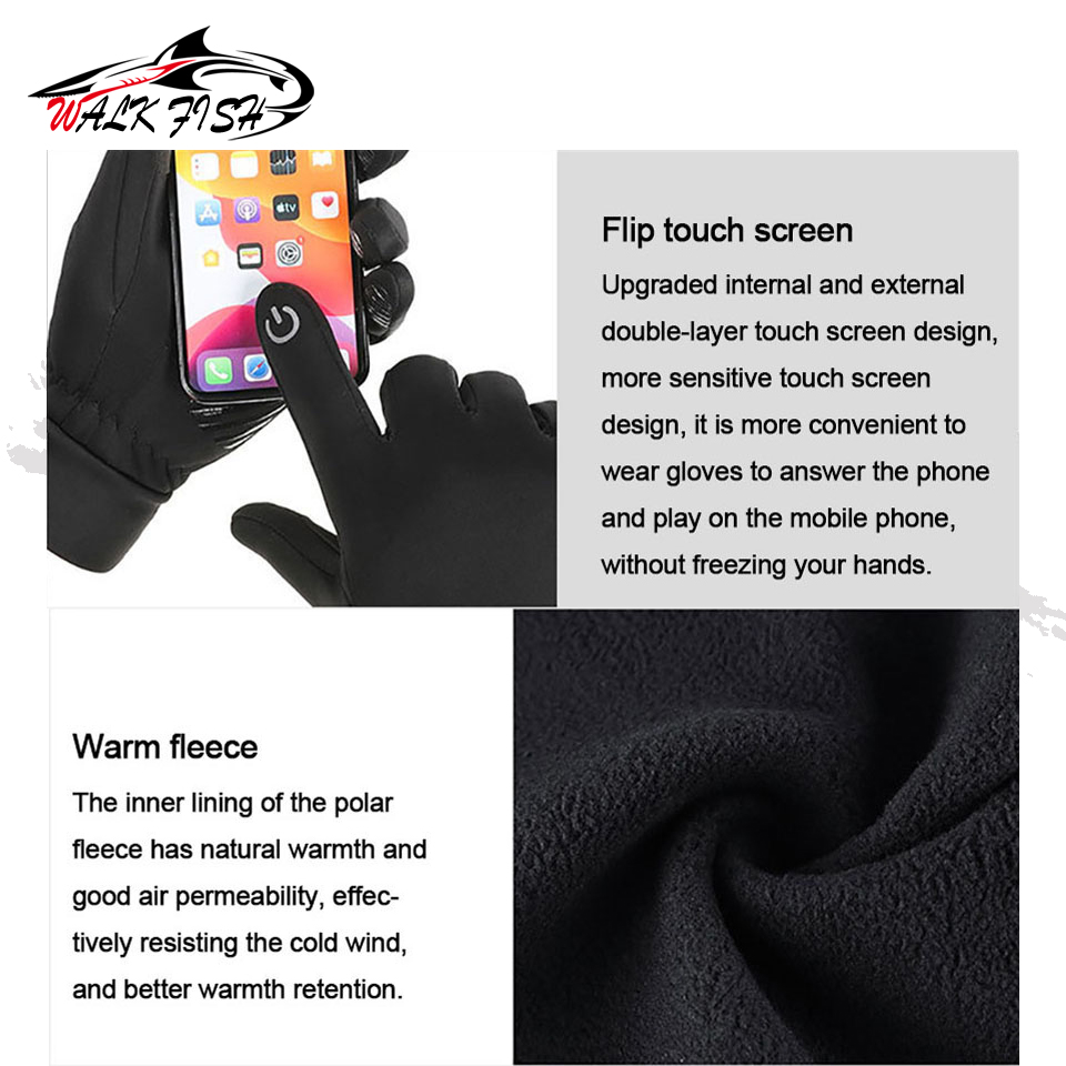 Luvas de Pesca WALK FISH para  - Knit Glove Touch Screen avaliação e preço
