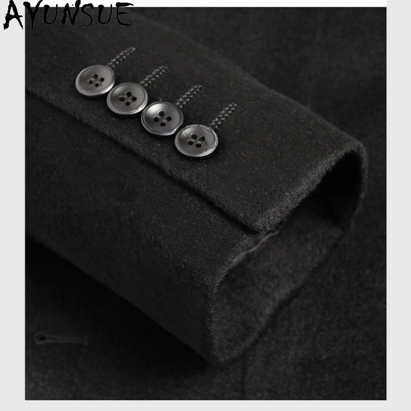 Casacos de Lã 80% AYUNSUE para - Quality Winter Clothing Jacket avaliação e preço