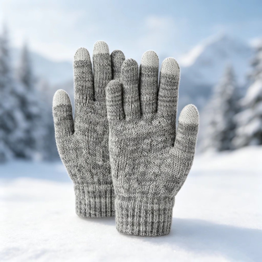 Conjunto de 2 Peças: Gorro e L - Knit Glove Touch Screen avaliação e preço