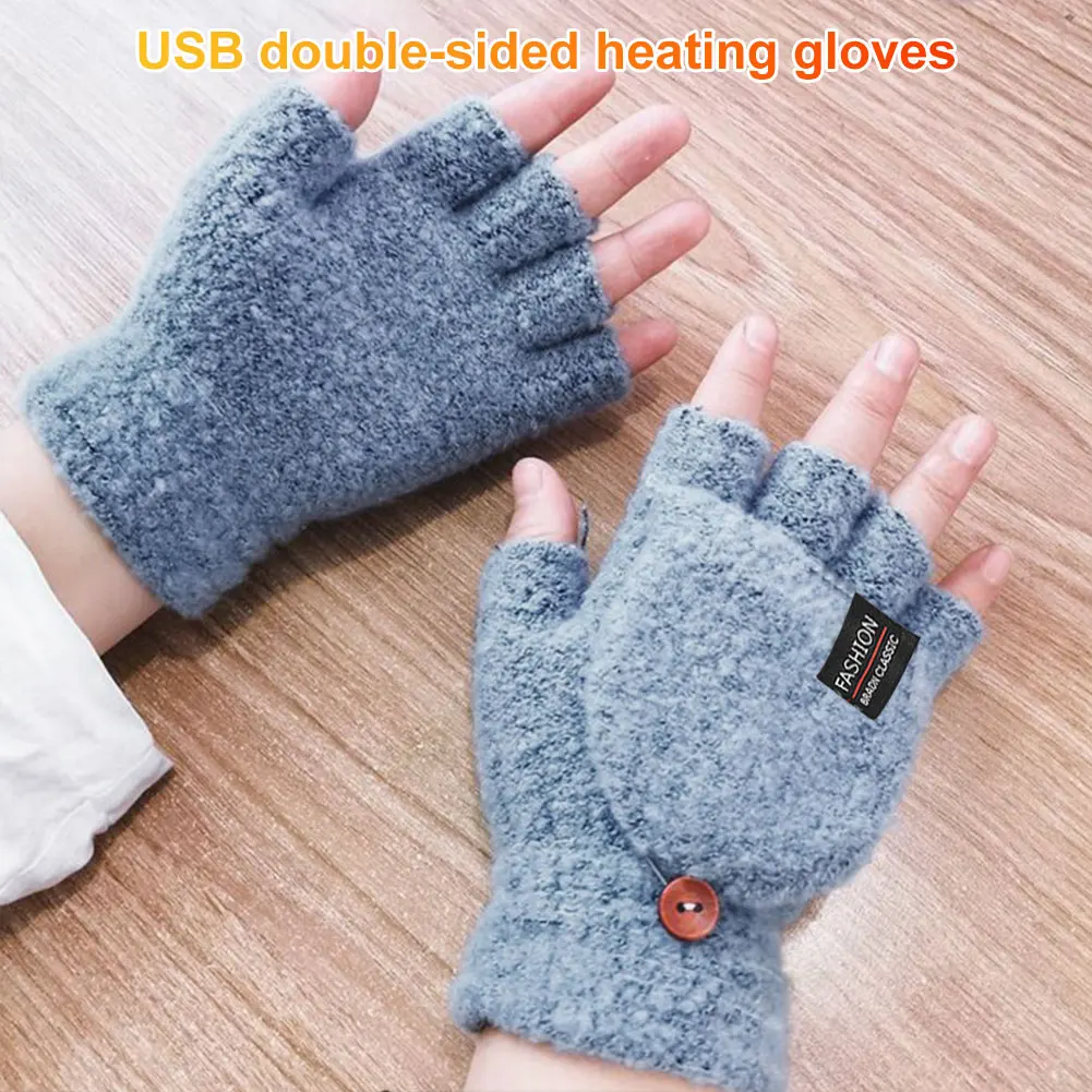 Usb elétrico aquecido luvas de - Knit Glove Touch Screen avaliação e preço