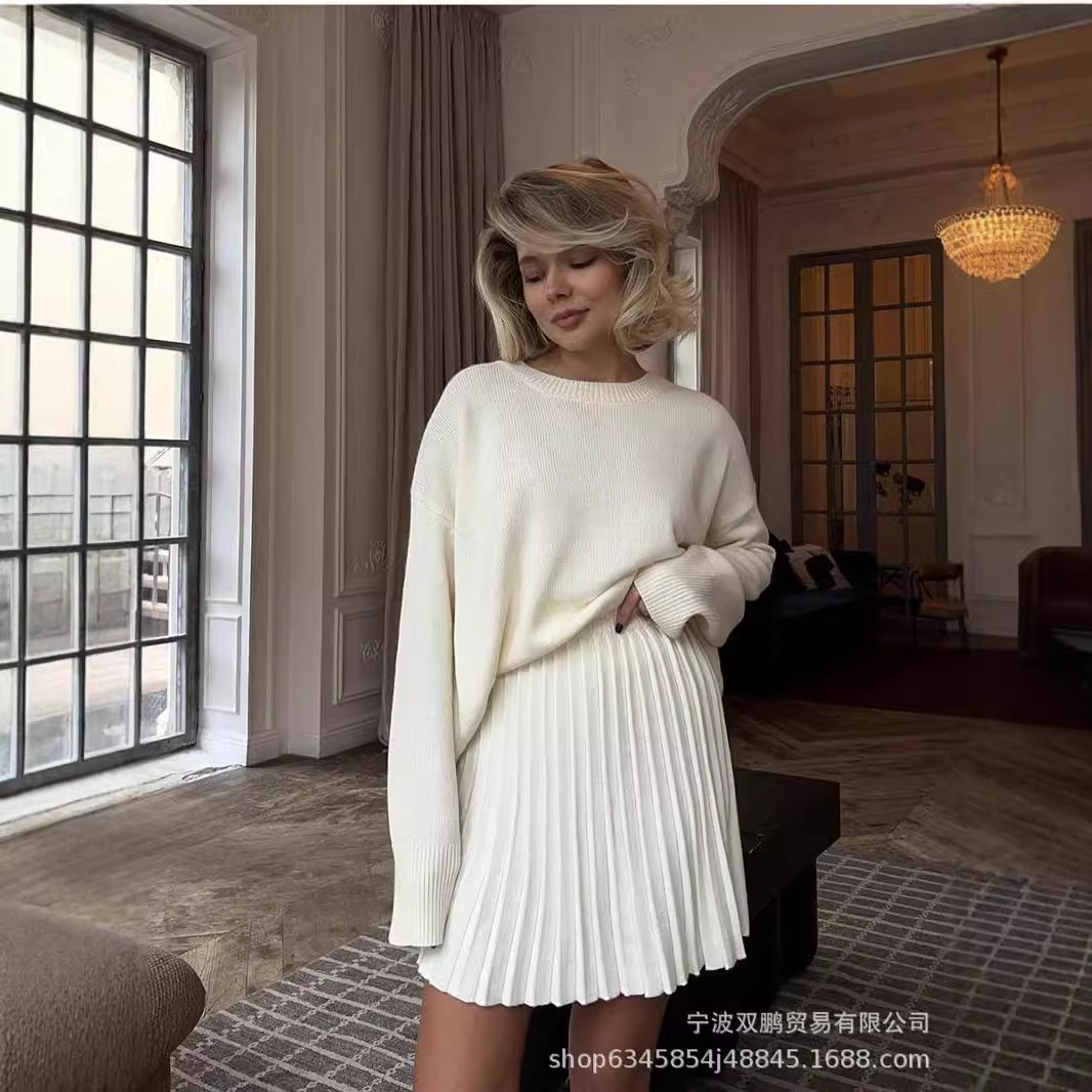 Outono cor sólida o-pescoço ca - Winter Clothing Line avaliação e preço