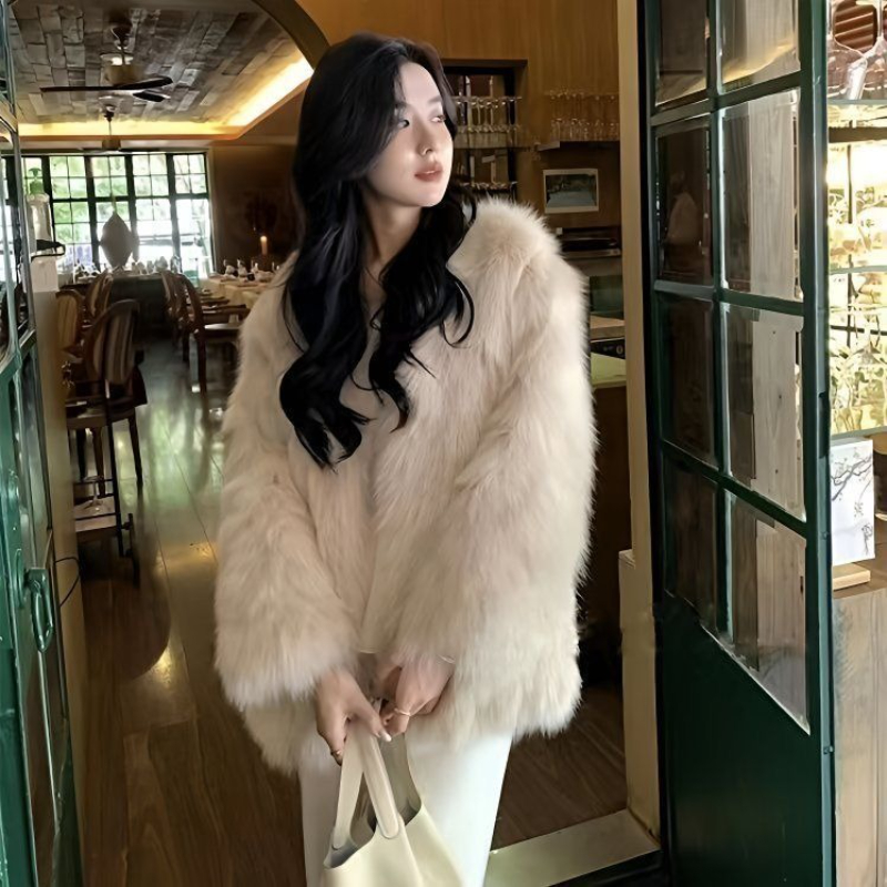 Mulheres casaco de pele do fal - Winter Clothing Trends 2025 avaliação e preço