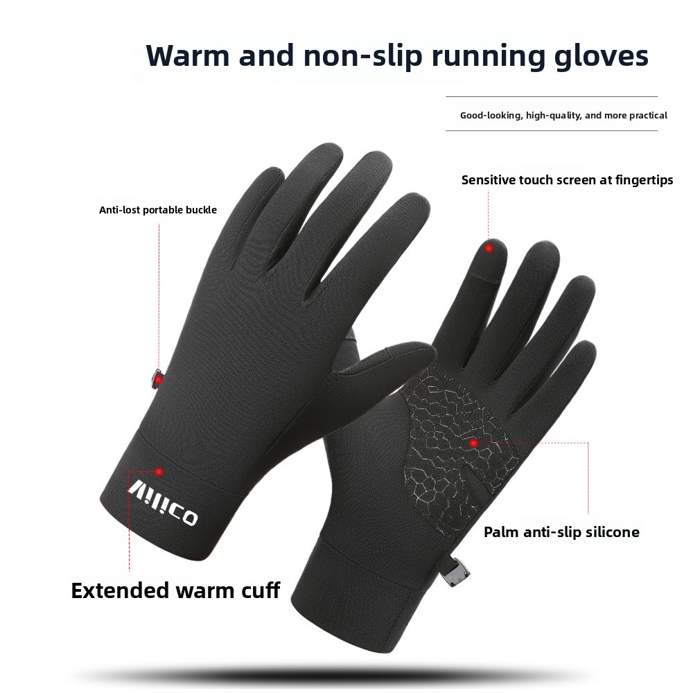 Inverno quente malha anti desl - Knit Glove Touch Screen avaliação e preço