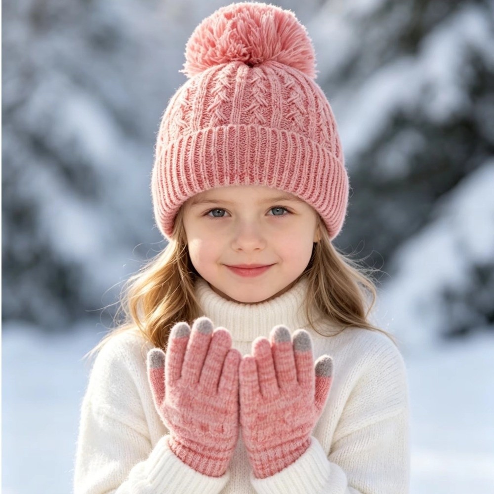 Conjunto de 2 Peças: Gorro e L - Knit Glove Touch Screen avaliação e preço